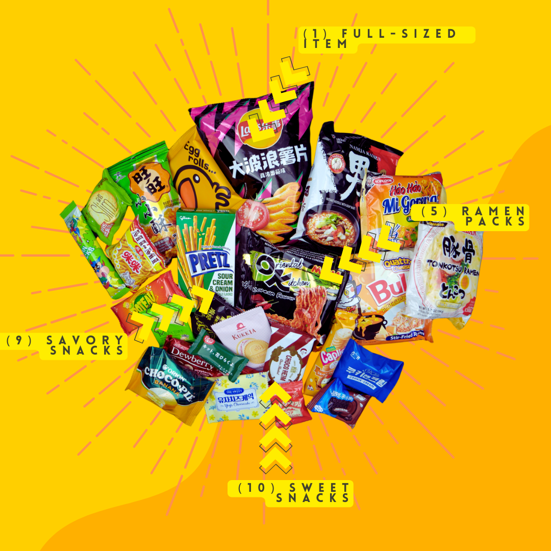 Asian Snack + Ramen Box – Instant Noodles & Snack Sampler